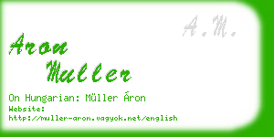 aron muller business card